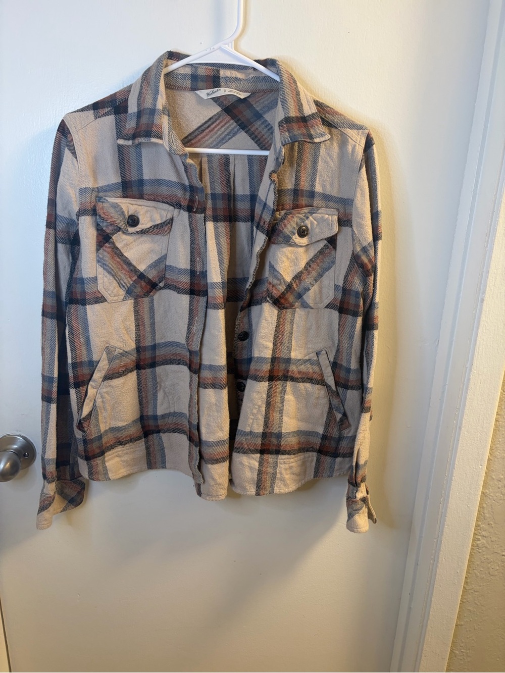Woolrich Plaid Flannel Button-Down Shirt Jacket Shacket Size Small